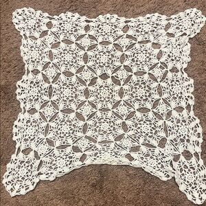 Intricate White Crochet Doily